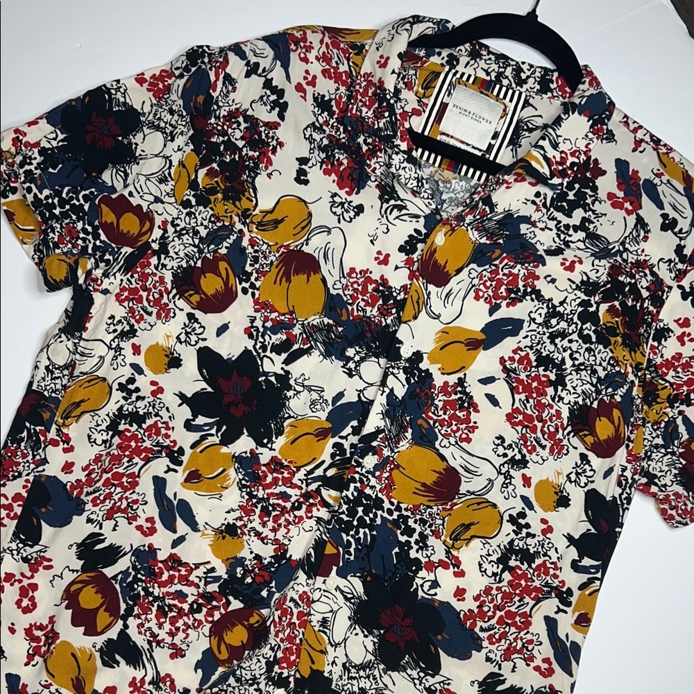 Denim & Flower Multicolor Floral Men's Shirt size XL - Picture 6 of 9
